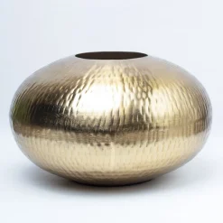 VON CASA Gold Round Flower Vase