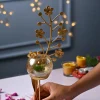 VON CASA Golden Abstract Shape T-Light Holder