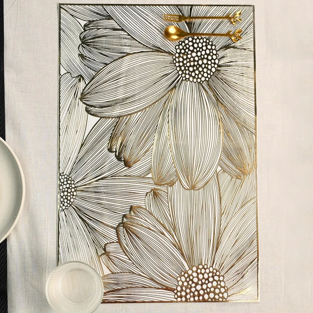 VON CASA Golden Placemat Set Of 2