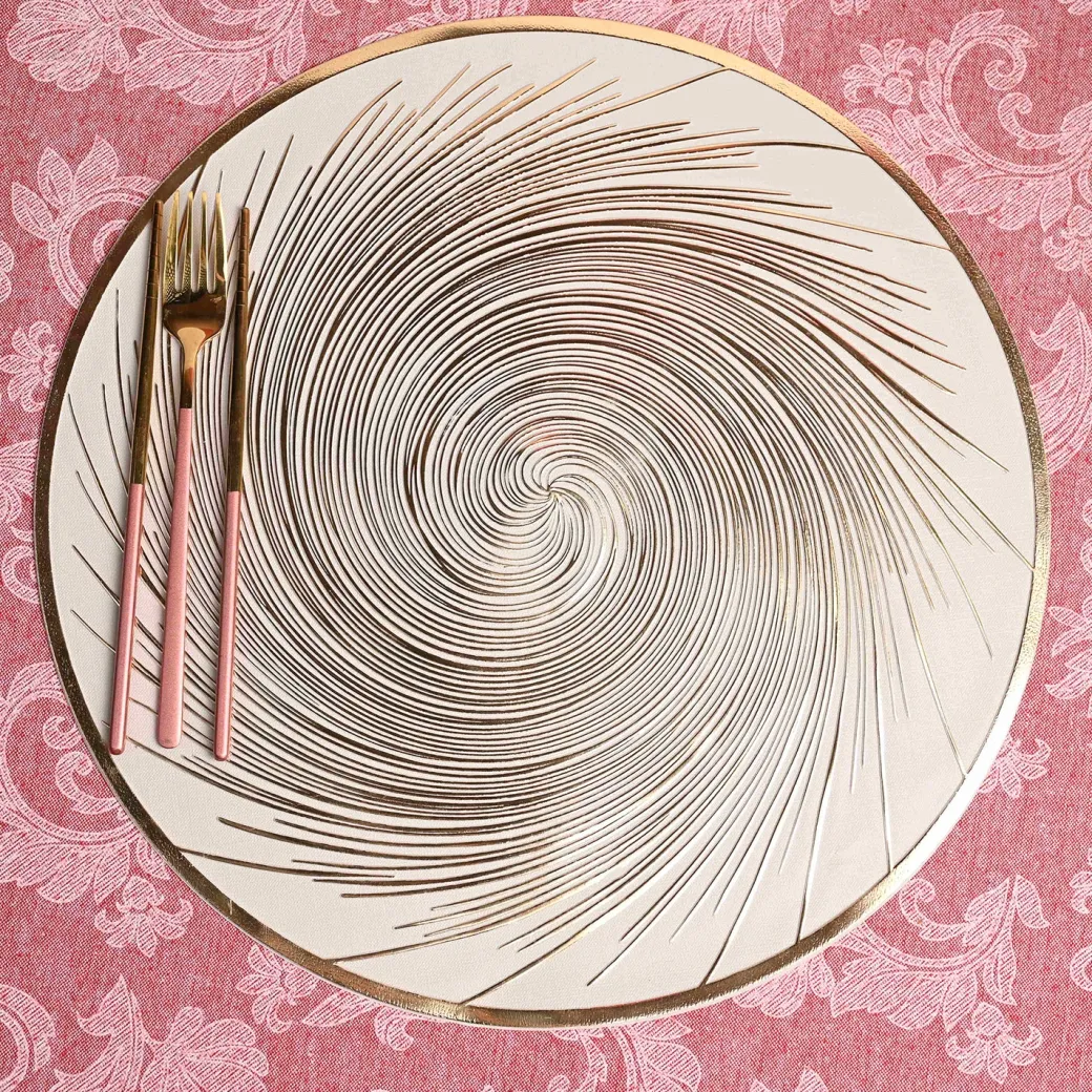 VON CASA Golden Placemat Set Of 2