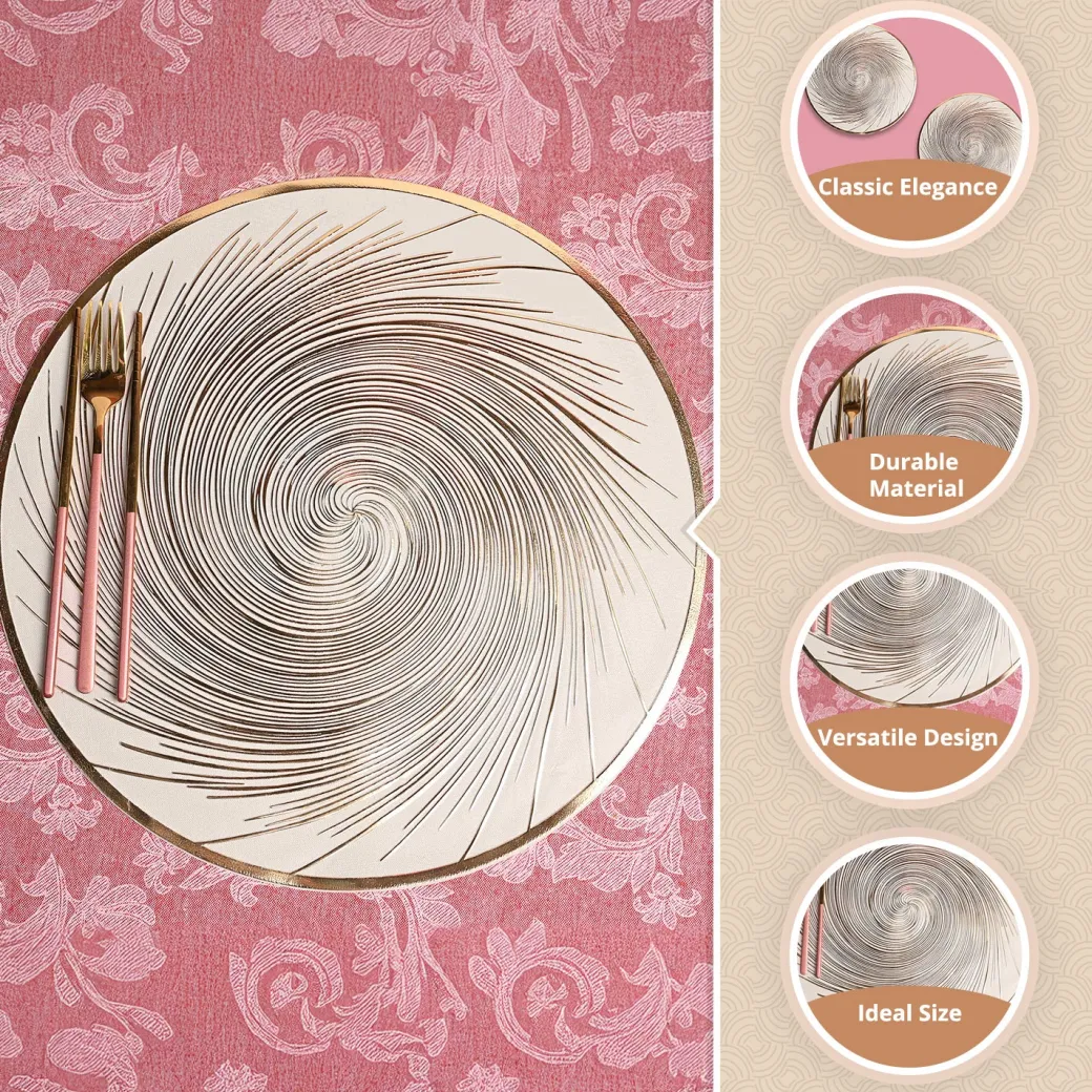 VON CASA Golden Placemat Set Of 2