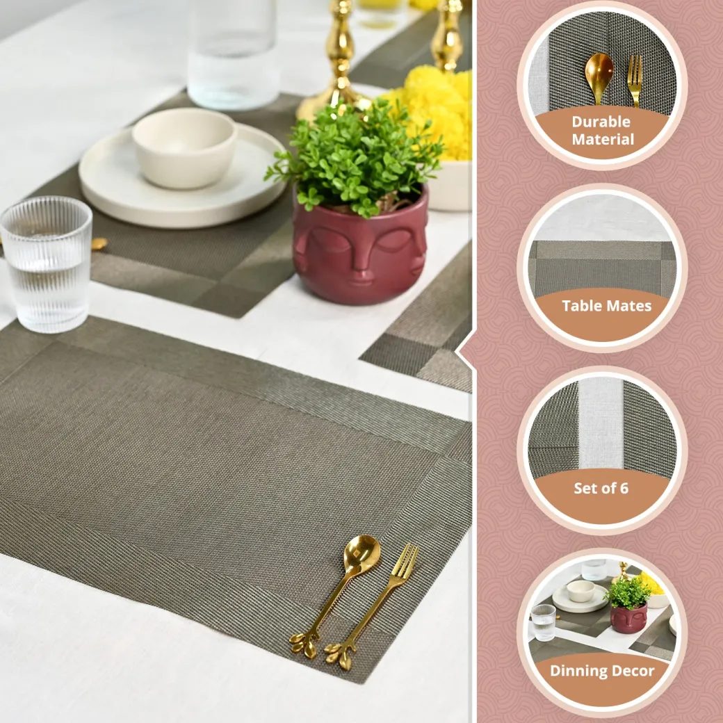 VON CASA Green Placemat Set Of 6