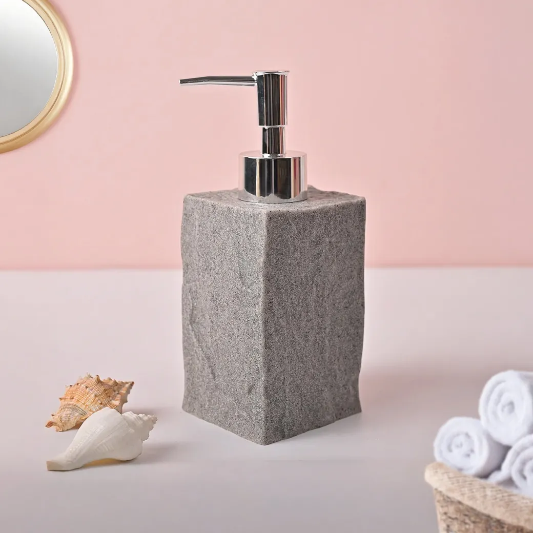 VON CASA Grey Polyresin Soap Dispenser