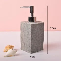 VON CASA Grey Polyresin Soap Dispenser