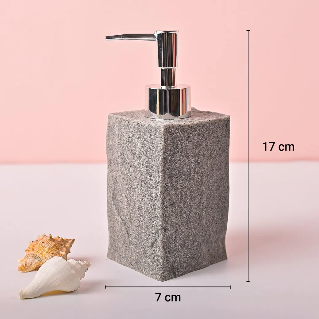 VON CASA Grey Polyresin Soap Dispenser