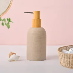 VON CASA Grey Polyresin Soap Dispenser – Elegant Finish