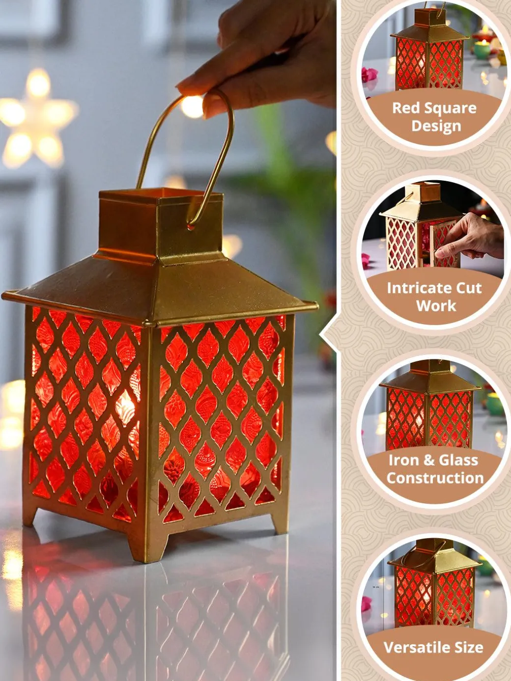 VON CASA Iron Golden + Red Lantern