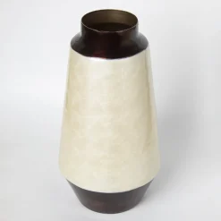 VON CASA Ivory Bud Shape Vase (Ivory Enamel)