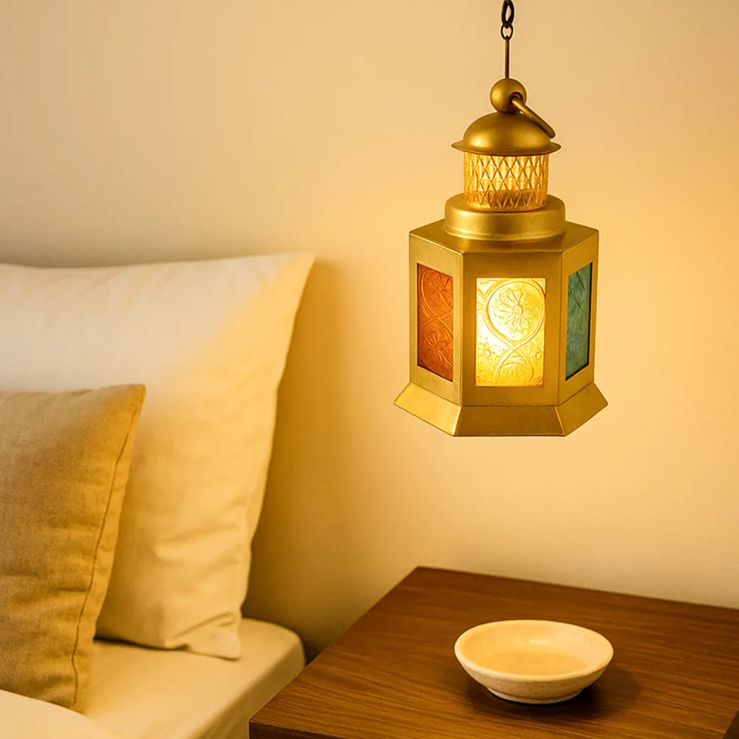 VON CASA Lantern Set of 4 – Multicolor Moroccan Domed Design