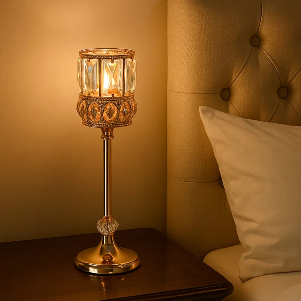 VON CASA Large Golden Filigree T-Light Holder