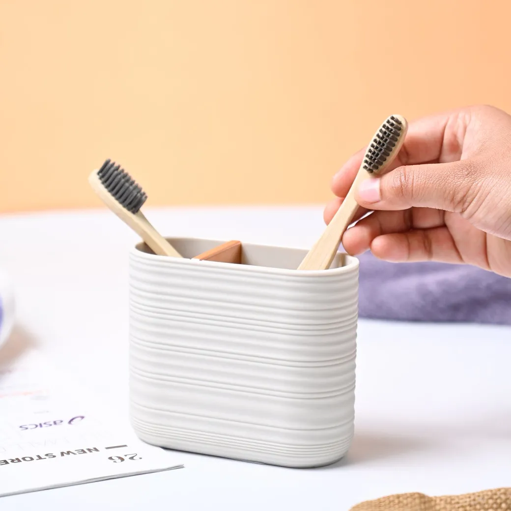 VON CASA Light Beige Toothbrush Holder