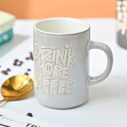 VON CASA Light Blue Mug (Drink More Coffee) - 420Ml