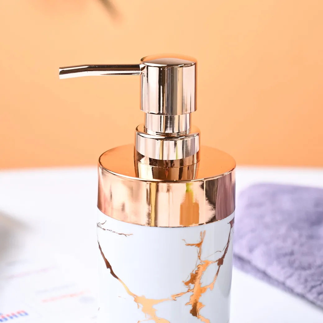 VON CASA Marble Soap Dispenser - White