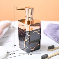 VON CASA Marble Textured Bathroom Set - Black
