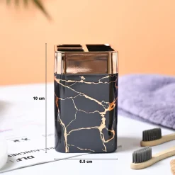 VON CASA Marble Toothbrush Holder - Black
