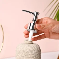 VON CASA Off-White Polyresin Soap Dispenser - 310ml