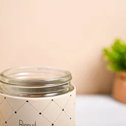 VON CASA Peach Argyle Biscuit & Namkeen Jar Set