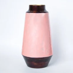 VON CASA Pink Bud Shape Vase (Pink Enamel)