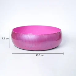 VON CASA Pink Decorative Bowl (Peach Enamel)