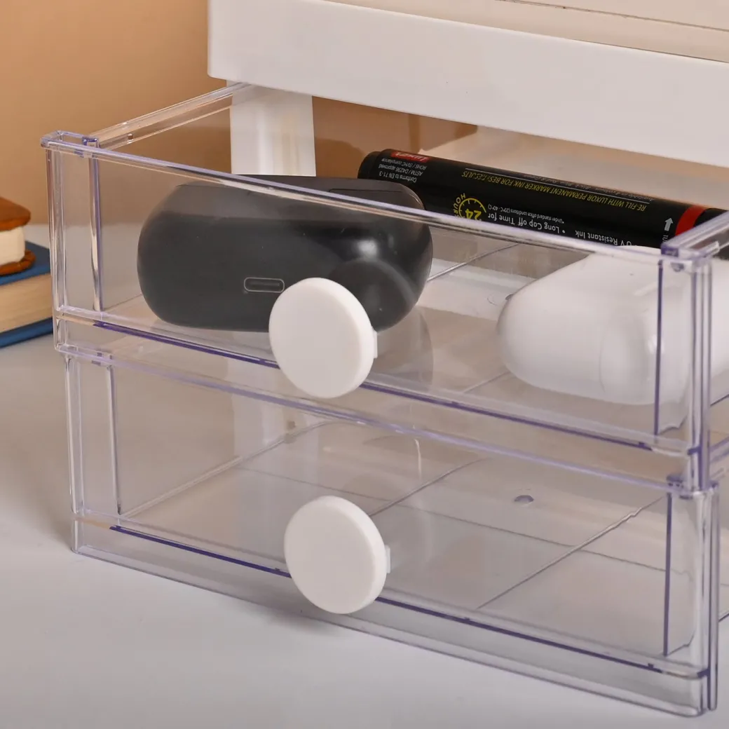 VON CASA Plastic White 2 Layer Drawer