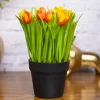 VON CASA Red Lily Artificial Potted Plant