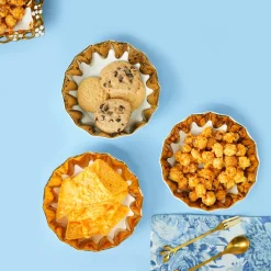 VON CASA Scalloped Ceramic Bowl Gift Set (Set Of 3)