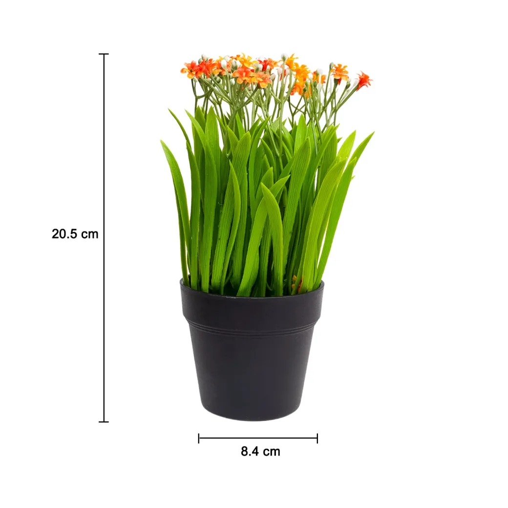 VON CASA Skyblue Flower Artificial Potted Plant
