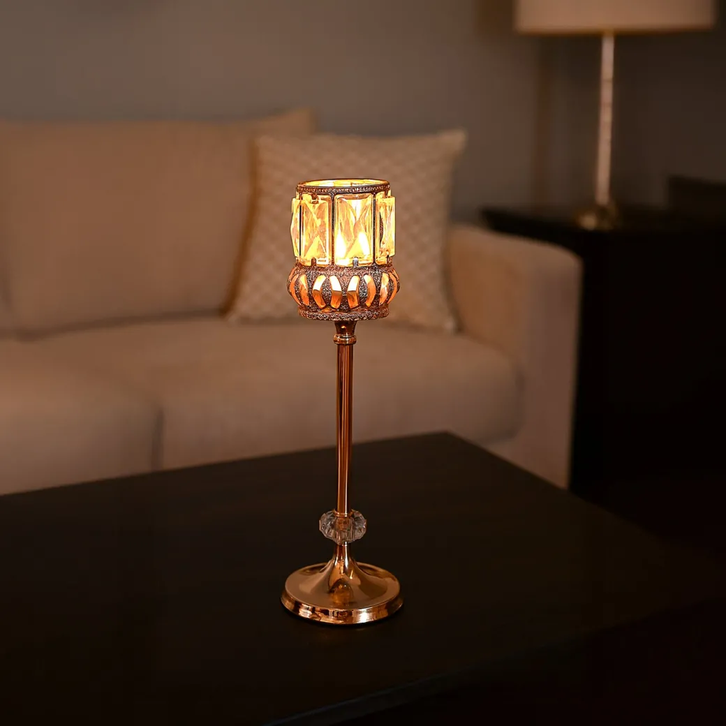 VON CASA Small Golden Filigree T-Light Holder