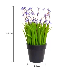 VON CASA White Flower Decorative Artificial Potted Plant