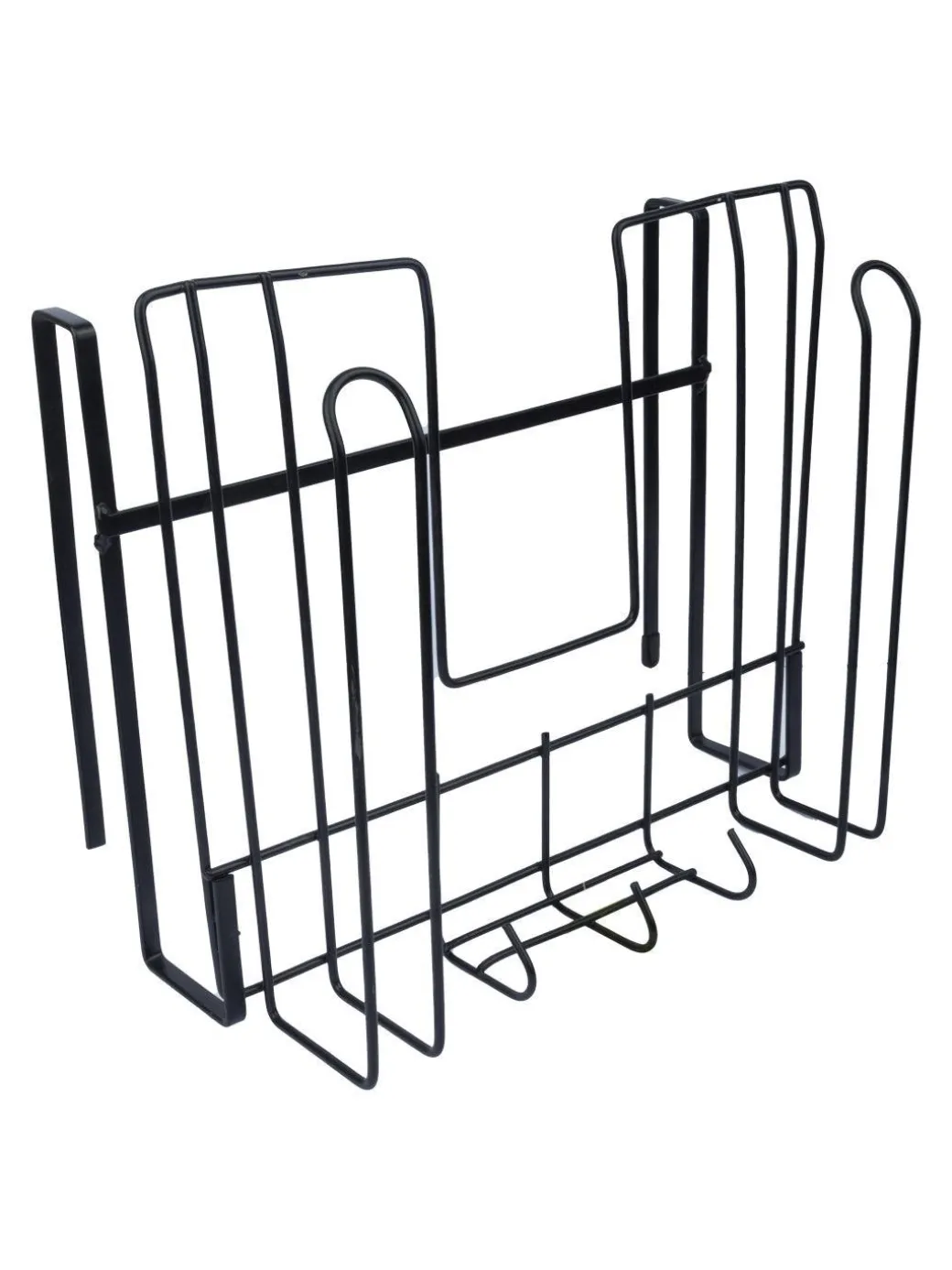 Wall Mount Pot Lid Organizer, Steel Storage Rack