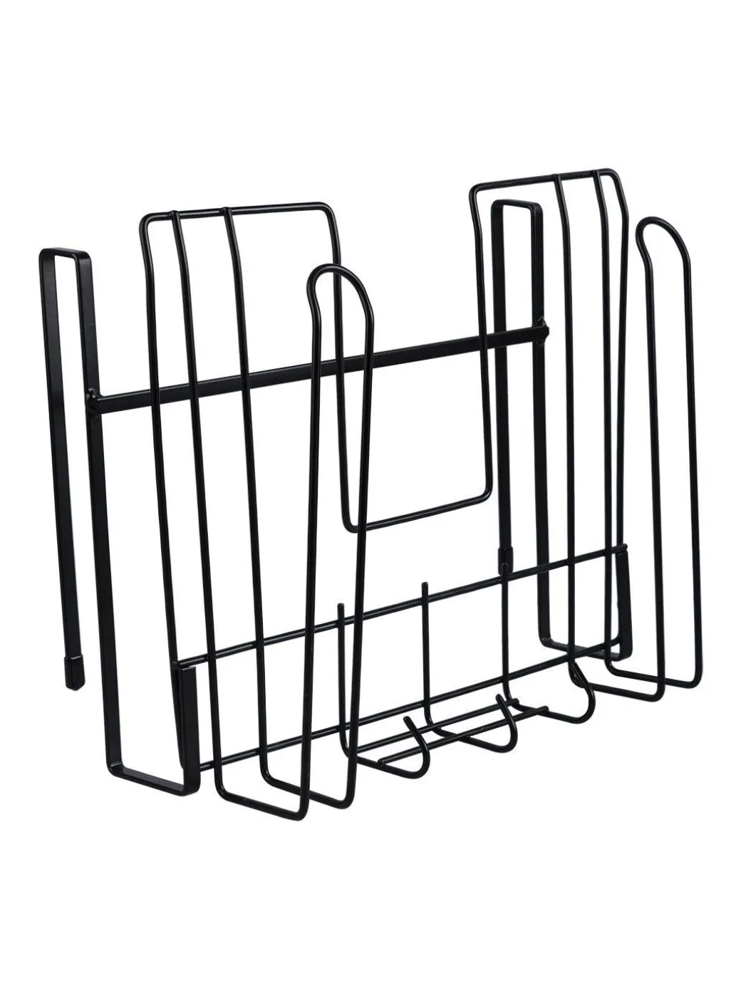 Wall Mount Pot Lid Organizer, Steel Storage Rack