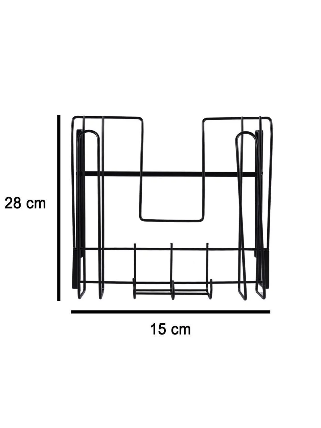 Wall Mount Pot Lid Organizer, Steel Storage Rack