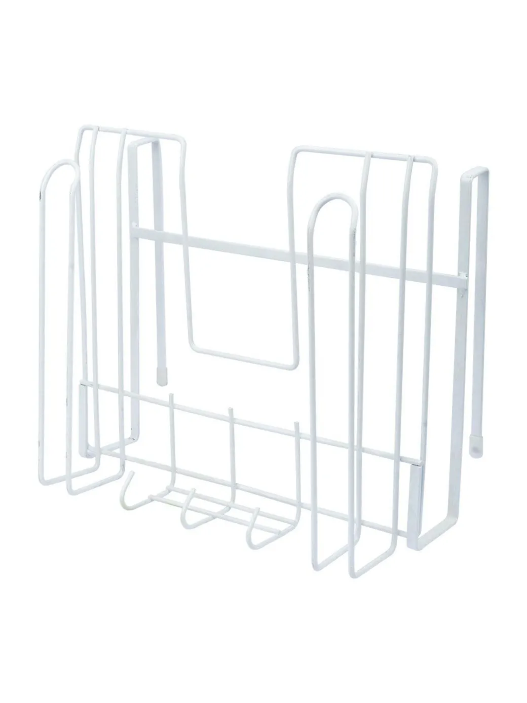 Wall Mount Pot Lid Organizer, Steel Storage Rack