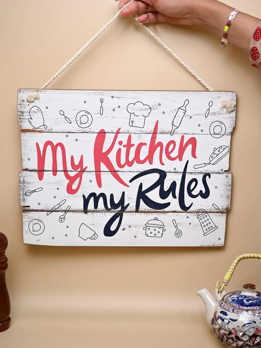 Wall Plaque, Wall Décor, White, MDF
