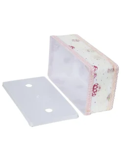 White & Pink Tissue Box - 22.4 X 12.4 X 8.3Cm