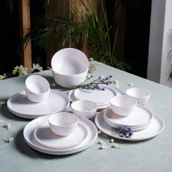 White Dinner Sets - 20 Pcs