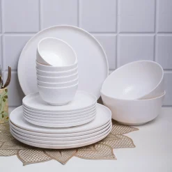 White Dinner Sets - 20 Pcs