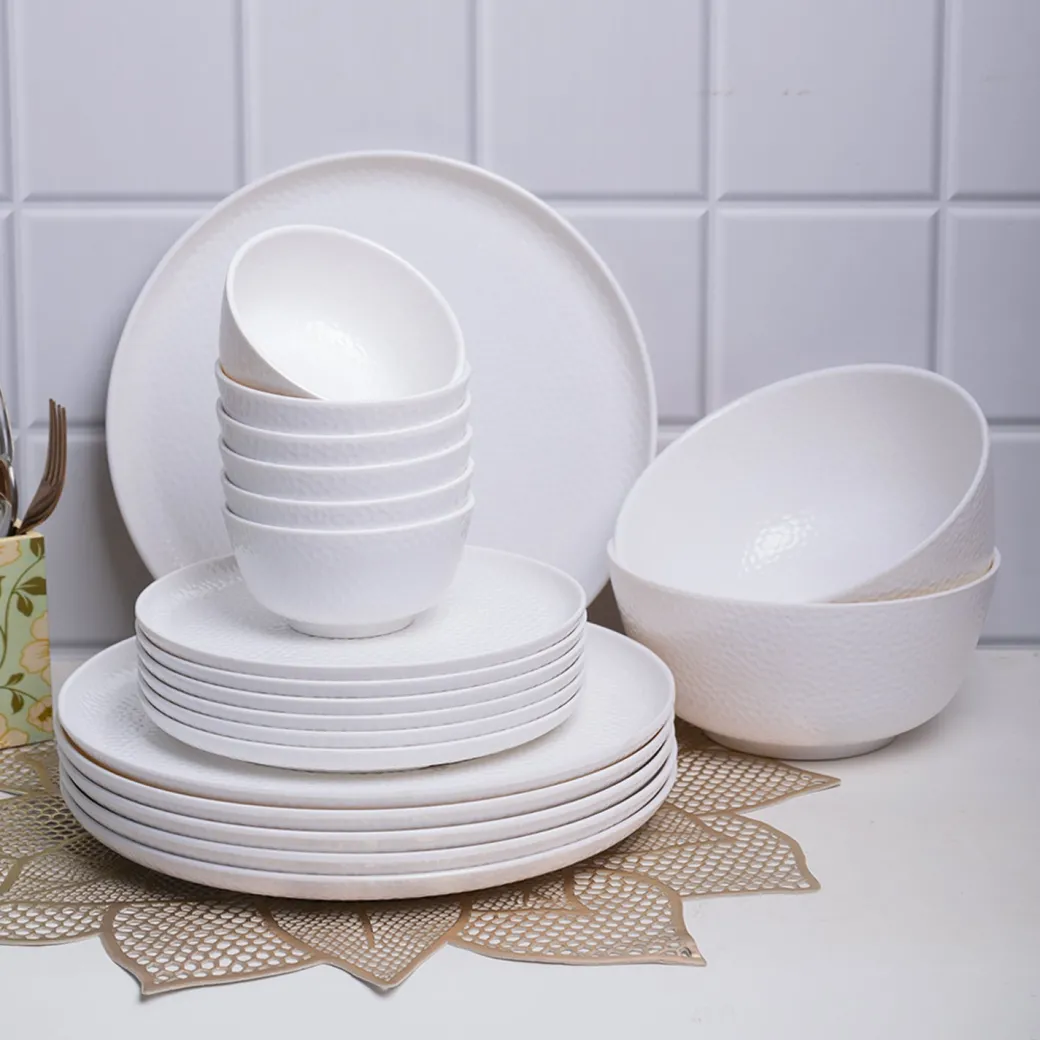 White Dinner Sets - 20 Pcs