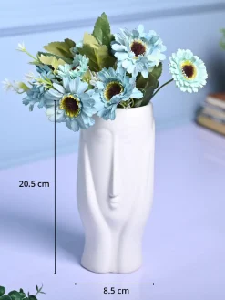 White Glossy Ceramic Vase - Stylish Simplicity