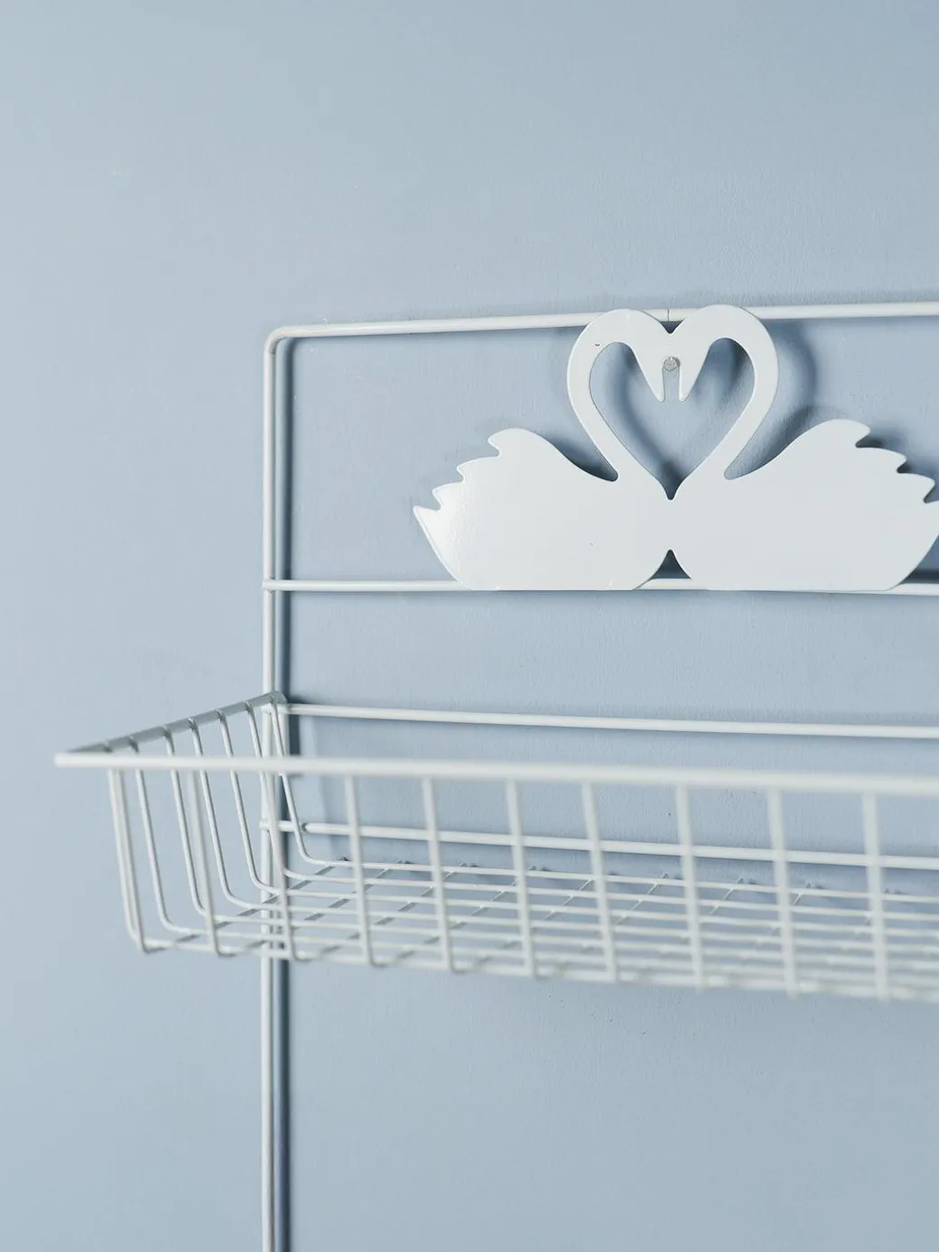 White Metal Wall Mounted Organizer & Storage