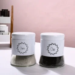 White Tea & Sugar Jar Set Of 2, Each 600mL