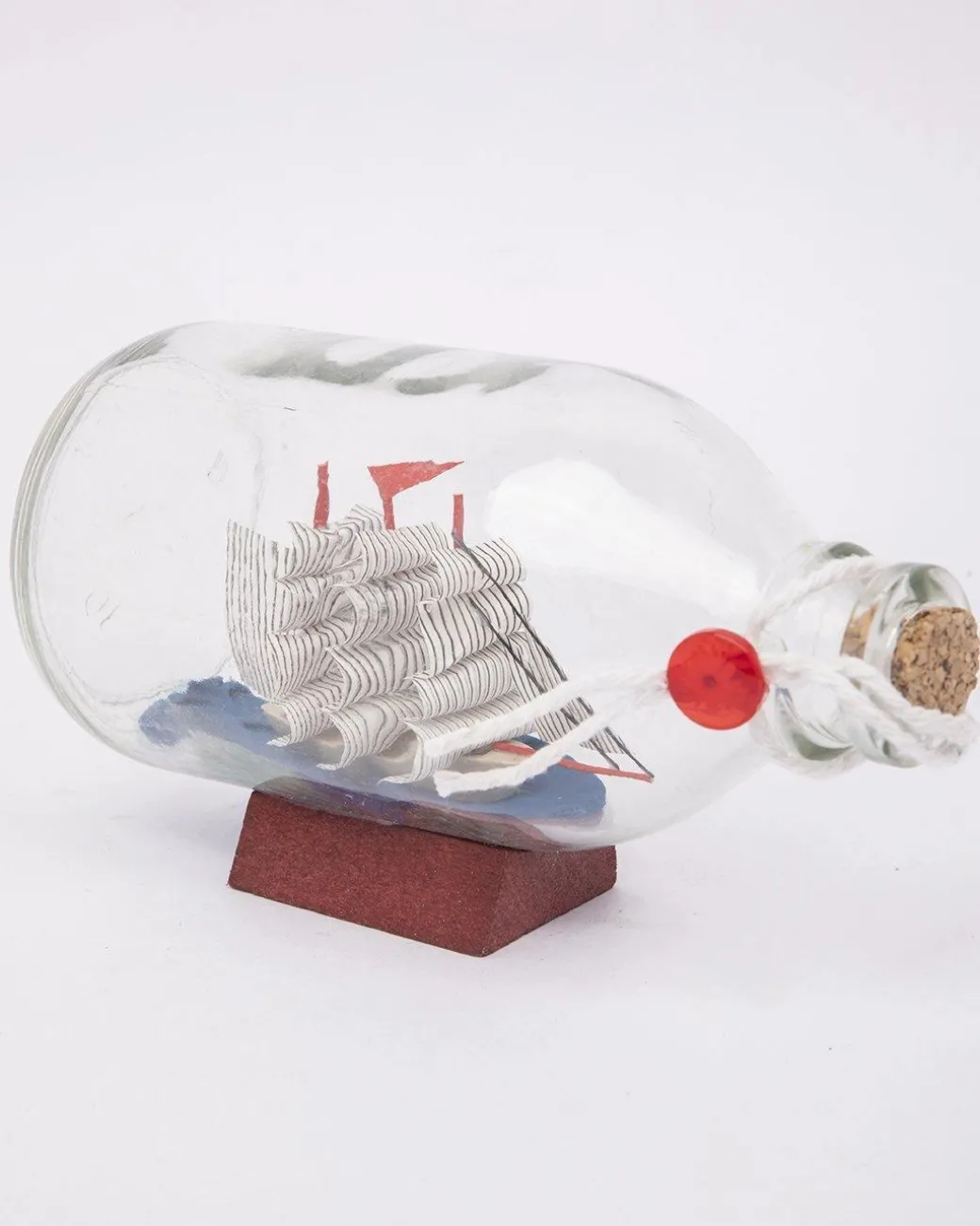 Wishing Bottle, Décor Piece, Red, Glass