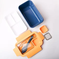 Yellow & Blue Lunch Box Set (1200ml + 40ml)
