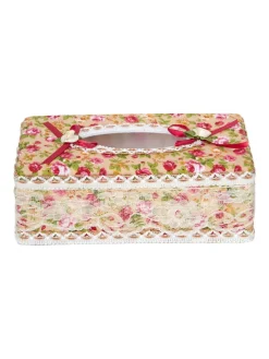 Yellow & Pink Tissue Box - 22.4 X 12.4 X 8.3Cm